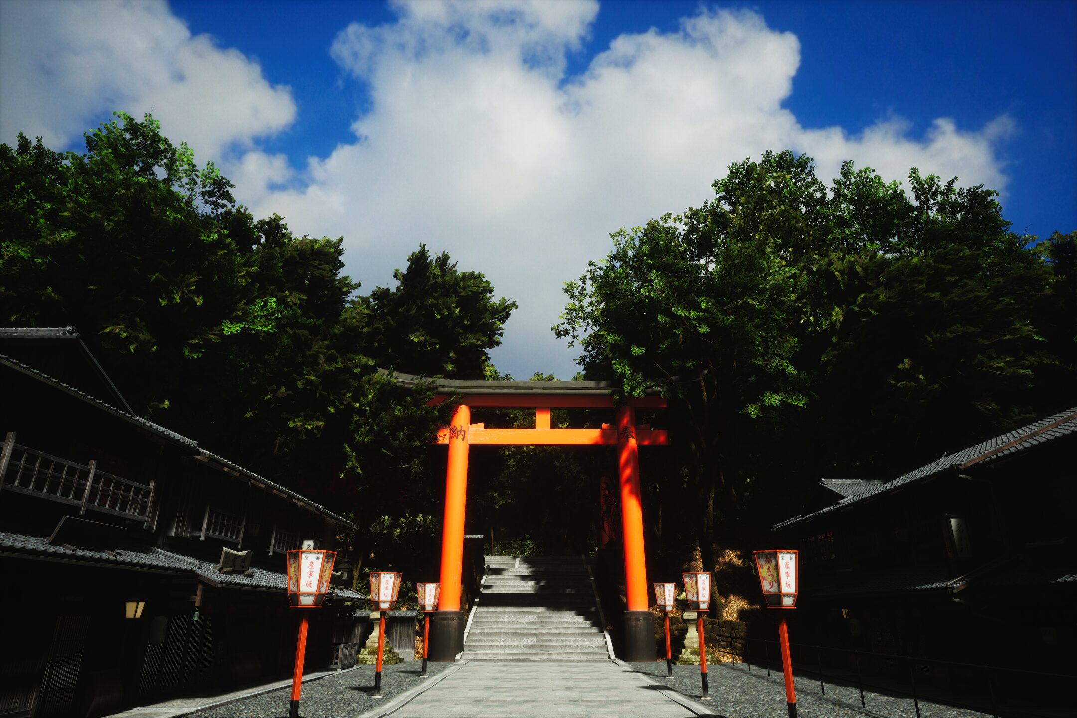 日本 京都府 伏見稲荷大社 空