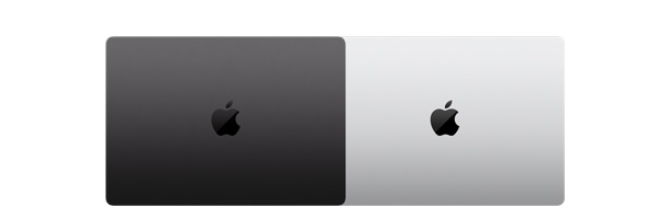 MacBook ミッドナイトとシルバーが並んでいる